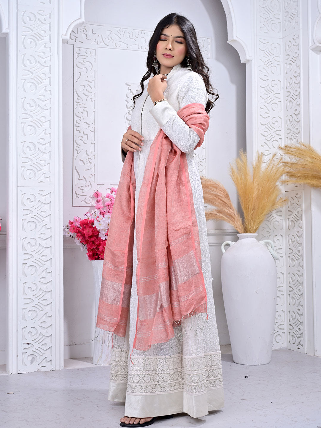 Plain Linen Dupatta